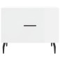 vidaXL Mesa de centro madera de ingeniería brillo blanco 50x50x40 cm vidaXL Mesa de centro madera de ingeniería brillo blanco 50x50x40 cm