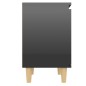 vidaXL Mesitas de noche 2 uds patas madera negro brillo 40x30x50 cm vidaXL Mesitas de noche 2 uds patas madera negro brillo 40x30x50 cm