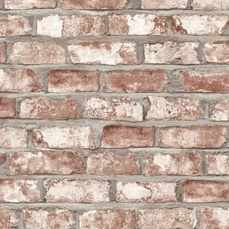 DUTCH WALLCOVERINGS Papel de pared diseño de ladrillos rojo EW3102 