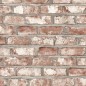 DUTCH WALLCOVERINGS Papel de pared diseño de ladrillos rojo EW3102 