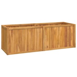 vidaXL Arriate de madera maciza de teca 150x50x50 cm 