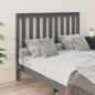 vidaXL Cabecero de cama madera maciza de pino gris 126x6x101 cm vidaXL Cabecero de cama madera maciza de pino gris 126x6x101 cm