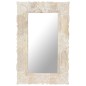 vidaXL Espejo de madera maciza de mango blanco 80x50 cm vidaXL Espejo de madera maciza de mango blanco 80x50 cm