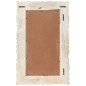 vidaXL Espejo de madera maciza de mango blanco 80x50 cm vidaXL Espejo de madera maciza de mango blanco 80x50 cm
