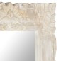 vidaXL Espejo de madera maciza de mango blanco 80x50 cm vidaXL Espejo de madera maciza de mango blanco 80x50 cm