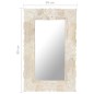vidaXL Espejo de madera maciza de mango blanco 80x50 cm vidaXL Espejo de madera maciza de mango blanco 80x50 cm