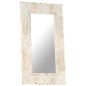 vidaXL Espejo de madera maciza de mango blanco 80x50 cm vidaXL Espejo de madera maciza de mango blanco 80x50 cm