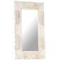 vidaXL Espejo de madera maciza de mango blanco 80x50 cm vidaXL Espejo de madera maciza de mango blanco 80x50 cm