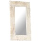 vidaXL Espejo de madera maciza de mango blanco 80x50 cm vidaXL Espejo de madera maciza de mango blanco 80x50 cm