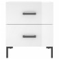 vidaXL Mesita de noche madera de ingeniería blanco brillo 40x35x47,5cm vidaXL Mesita de noche madera de ingeniería blanco brillo 40x35x47,5cm