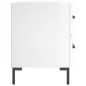 vidaXL Mesita de noche madera de ingeniería blanco brillo 40x35x47,5cm vidaXL Mesita de noche madera de ingeniería blanco brillo 40x35x47,5cm