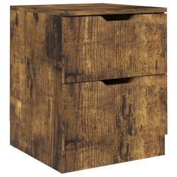 vidaXL Mesita de noche madera de ingeniería roble ahumado 40x40x50 cm