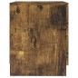 vidaXL Mesita de noche madera de ingeniería roble ahumado 40x40x50 cm