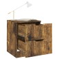 vidaXL Mesita de noche madera de ingeniería roble ahumado 40x40x50 cm
