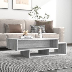 vidaXL Mesa de centro madera contrachapada gris Sonoma 105x55x32 cm