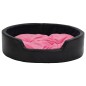vidaXL Cama de perros felpa y cuero sintético negro y rosa 79x70x19 cm vidaXL Cama de perros felpa y cuero sintético negro y rosa 79x70x19 cm