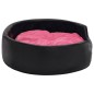 vidaXL Cama de perros felpa y cuero sintético negro y rosa 79x70x19 cm vidaXL Cama de perros felpa y cuero sintético negro y rosa 79x70x19 cm