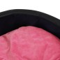 vidaXL Cama de perros felpa y cuero sintético negro y rosa 79x70x19 cm vidaXL Cama de perros felpa y cuero sintético negro y rosa 79x70x19 cm