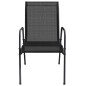 vidaXL Sillas de jardín 6 unidades acero y textilene negro vidaXL Sillas de jardín 6 unidades acero y textilene negro