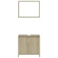 vidaXL Conjunto de muebles de baño contrachapada color roble Sonoma vidaXL Conjunto de muebles de baño contrachapada color roble Sonoma