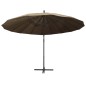 vidaXL Sombrilla colgante con palo de aluminio gris taupe 3 m vidaXL Sombrilla colgante con palo de aluminio gris taupe 3 m
