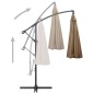 vidaXL Sombrilla colgante con palo de aluminio gris taupe 3 m vidaXL Sombrilla colgante con palo de aluminio gris taupe 3 m