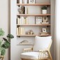 vidaXL Estante de pared madera maciza de roble sin tratar 100x20x4 cm vidaXL Estante de pared madera maciza de roble sin tratar 100x20x4 cm