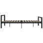 vidaXL Estructura de cama de metal negro y blanco 180x200 cm vidaXL Estructura de cama de metal negro y blanco 180x200 cm