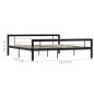 vidaXL Estructura de cama de metal negro y blanco 180x200 cm vidaXL Estructura de cama de metal negro y blanco 180x200 cm
