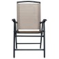 vidaXL Sillas plegables de jardín 2 unidades textilene gris taupe vidaXL Sillas plegables de jardín 2 unidades textilene gris taupe