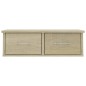 vidaXL Estante cajones pared contrachapada color roble 60x26x18,5cm