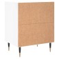 vidaXL Mesita de noche madera de ingeniería blanco brillo 40x30x50 cm
