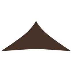 vidaXL Toldo de vela triangular tela Oxford marrón 4x5x5 m