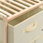 vidaXL Estantería de almacenaje 6 cestas de tela madera de cedro beige vidaXL Estantería de almacenaje 6 cestas de tela madera de cedro beige