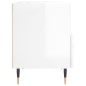 vidaXL Mesita de noche madera de ingeniería blanco brillo 40x35x47,5cm vidaXL Mesita de noche madera de ingeniería blanco brillo 40x35x47,5cm