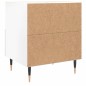 vidaXL Mesita de noche madera de ingeniería blanco brillo 40x35x47,5cm vidaXL Mesita de noche madera de ingeniería blanco brillo 40x35x47,5cm