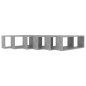vidaXL Estante cubo pared 6 uds contrachapado gris hormigón 60x15x23cm vidaXL Estante cubo pared 6 uds contrachapado gris hormigón 60x15x23cm