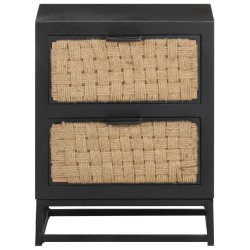 vidaXL Mesita de noche de madera maciza de mango 40x30x50 cm 