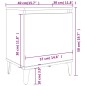 vidaXL Mesita de noche con patas de metal negro brillante 40x30x50 cm vidaXL Mesita de noche con patas de metal negro brillante 40x30x50 cm