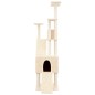 vidaXL Rascador para gatos con postes de sisal crema 190 cm vidaXL Rascador para gatos con postes de sisal crema 190 cm