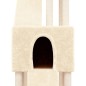 vidaXL Rascador para gatos con postes de sisal crema 190 cm vidaXL Rascador para gatos con postes de sisal crema 190 cm