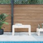 vidaXL Banco de jardín madera maciza de pino blanco 80x38x45 cm vidaXL Banco de jardín madera maciza de pino blanco 80x38x45 cm