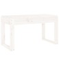 vidaXL Banco de jardín madera maciza de pino blanco 80x38x45 cm vidaXL Banco de jardín madera maciza de pino blanco 80x38x45 cm