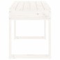 vidaXL Banco de jardín madera maciza de pino blanco 80x38x45 cm vidaXL Banco de jardín madera maciza de pino blanco 80x38x45 cm