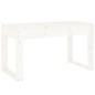 vidaXL Banco de jardín madera maciza de pino blanco 80x38x45 cm vidaXL Banco de jardín madera maciza de pino blanco 80x38x45 cm