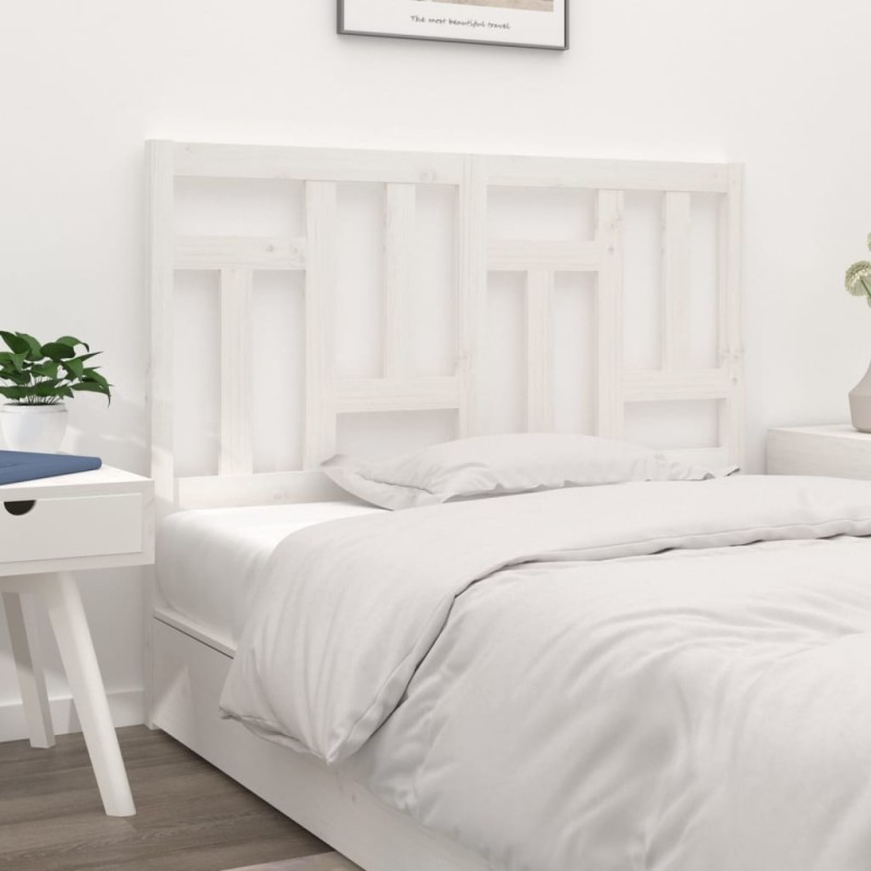 vidaXL Cabecero de cama madera maciza de pino blanco 185,5x4x100 cm vidaXL Cabecero de cama madera maciza de pino blanco 185,5x4x100 cm