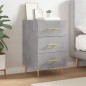 vidaXL Mesita de noche madera de ingeniería gris hormigón 40x40x66 cm vidaXL Mesita de noche madera de ingeniería gris hormigón 40x40x66 cm