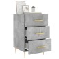 vidaXL Mesita de noche madera de ingeniería gris hormigón 40x40x66 cm vidaXL Mesita de noche madera de ingeniería gris hormigón 40x40x66 cm