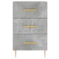 vidaXL Mesita de noche madera de ingeniería gris hormigón 40x40x66 cm vidaXL Mesita de noche madera de ingeniería gris hormigón 40x40x66 cm