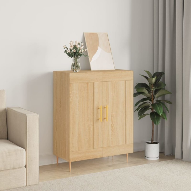vidaXL Aparador de madera de ingeniería roble Sonoma 69,5x34x90 cm vidaXL Aparador de madera de ingeniería roble Sonoma 69,5x34x90 cm